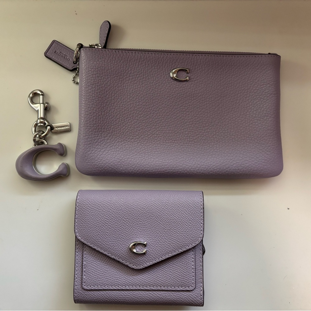 Coach Wyn Small Wallet, Small Wristlet and Signatures Bag Charm